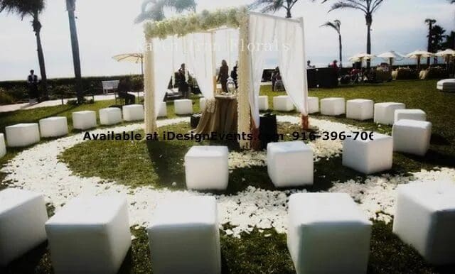 Elegant event seating with warm lighting and neutral tones.